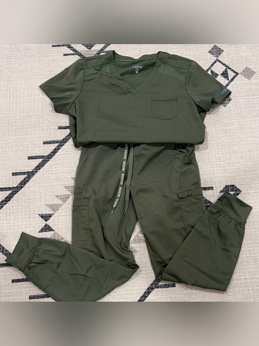 Med Couture Olive Green Scrub Set